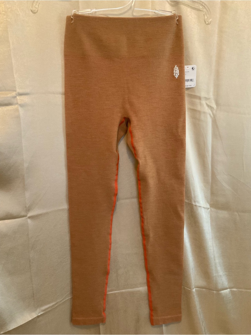 Free People Movement “Cool Down” Wool Base Layer Leggings in Camel Heather, NWT